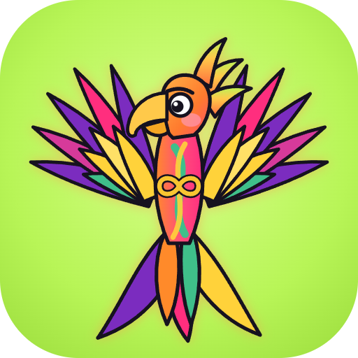Phoenix, a colourful raptor-style phoenix, the mascot of the free neuro-affirming AI assistant